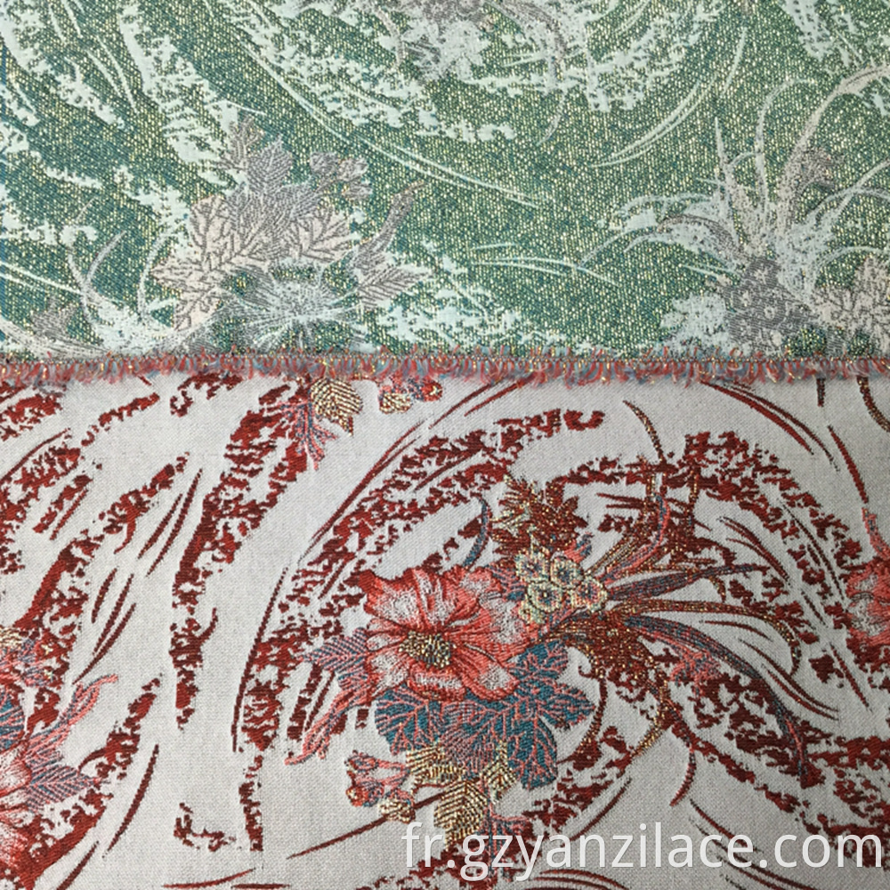Green Knit jacquard Textile Polyester Fabric